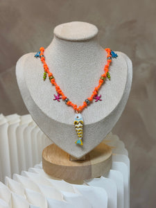 Neon fish necklace