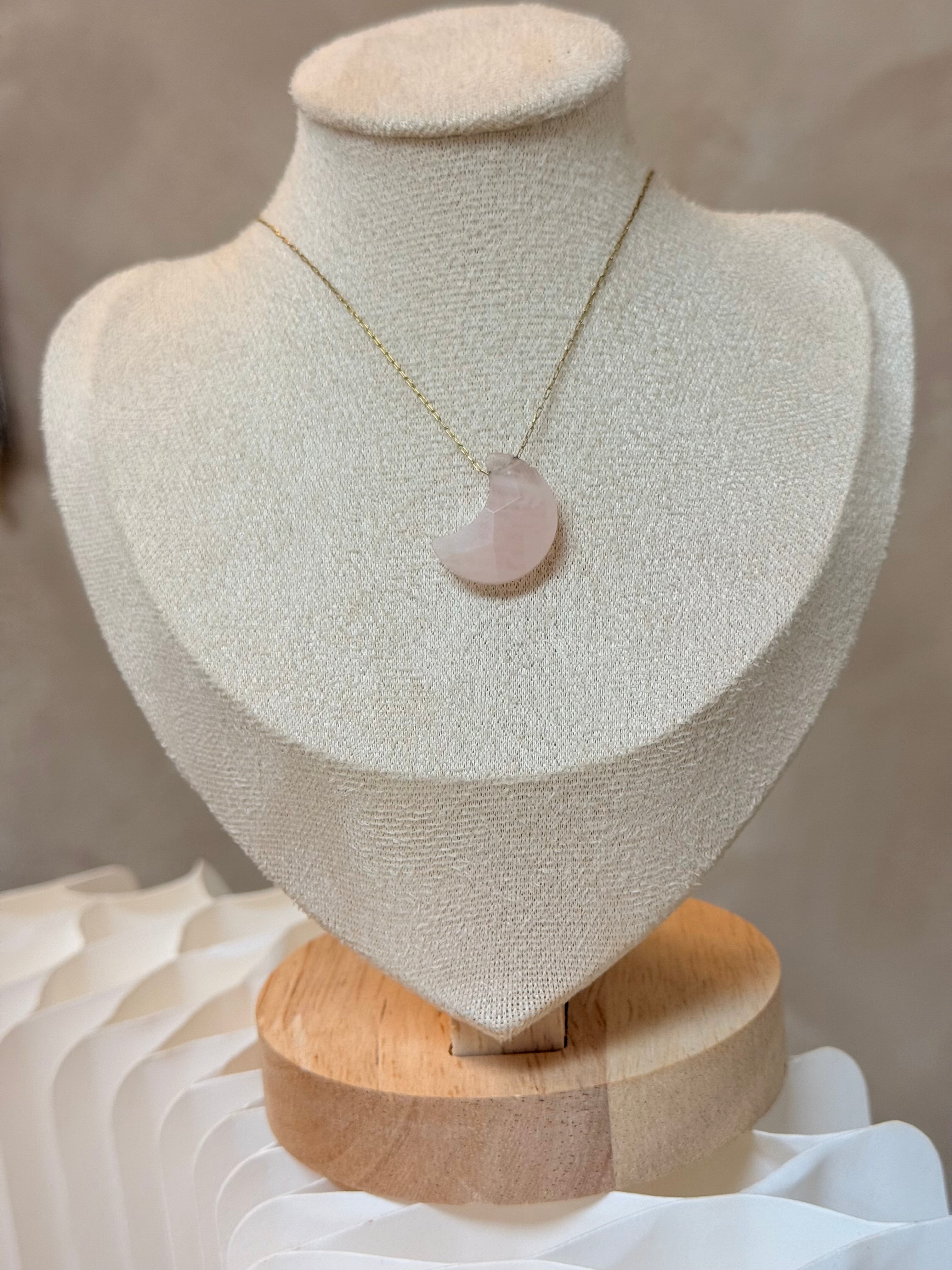 Pink quartz moon